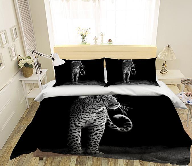 3D Tiger Gaze 022 Bed Pillowcases Quilt Wallpaper AJ Wallpaper 