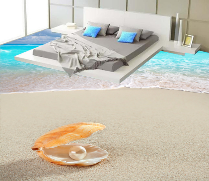 3D Sea Beach 141 Floor Mural Wallpaper AJ Wallpaper 2 