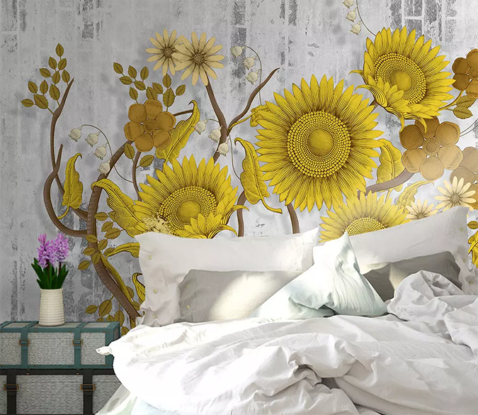 3D Yellow Sunflower 256 Wallpaper AJ Wallpaper 2 