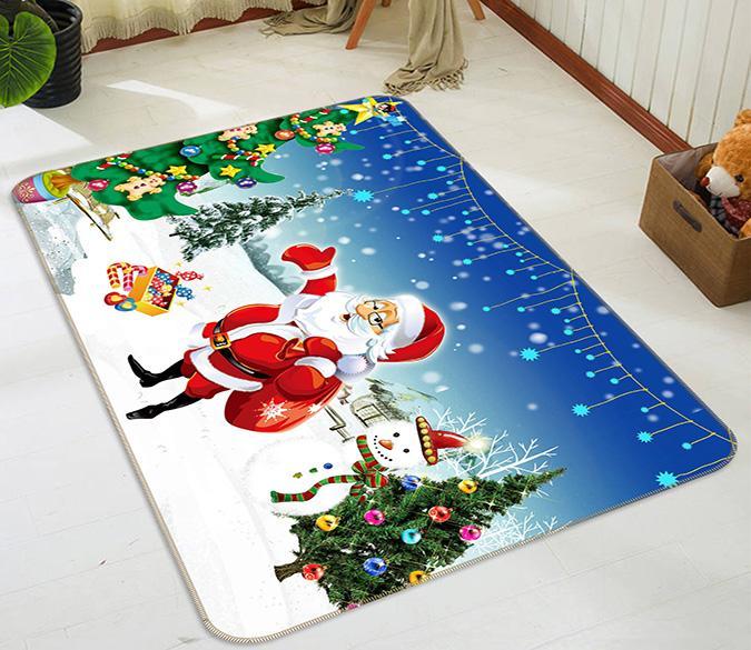 3D Old Man Snow 552 Non Slip Rug Mat Mat AJ Creativity Home 