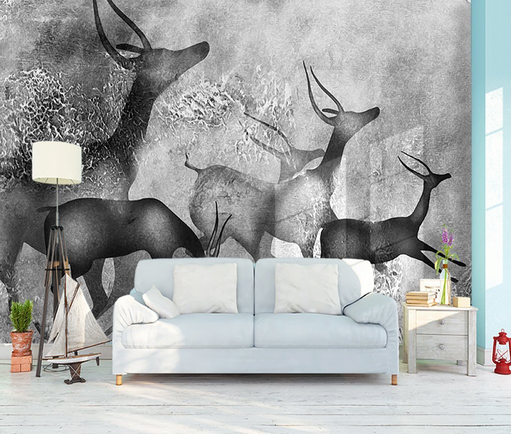 3D Deer Herd 478 Wall Murals Wallpaper AJ Wallpaper 2 