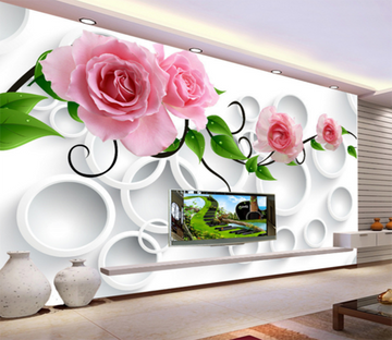 3D Ring Flower 221 Wallpaper AJ Wallpaper 