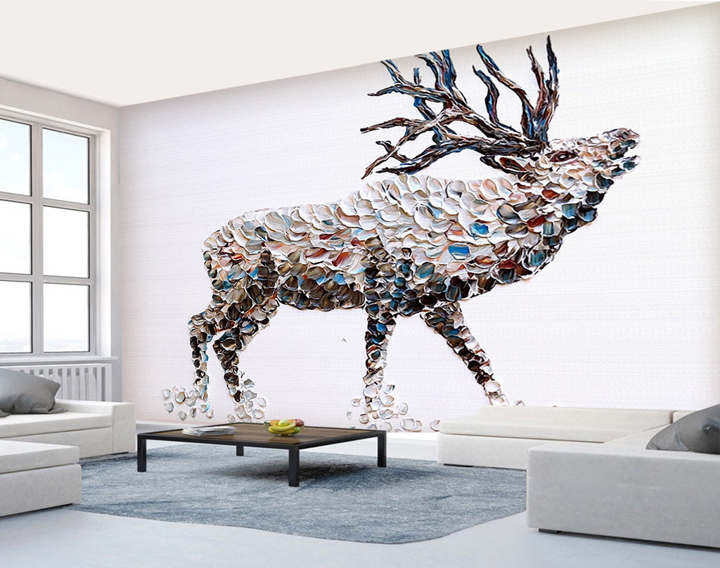 3D Oil Painting Deer WG250 Wall Murals