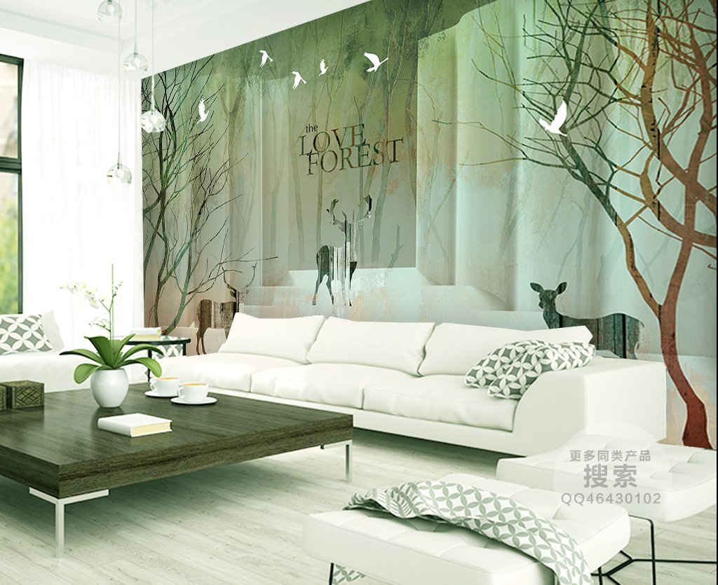 3D Deer Forest 572 Wall Murals Wallpaper AJ Wallpaper 2 