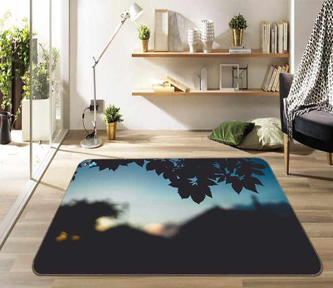 3D Night Leaves 159 Non Slip Rug Mat Mat AJ Creativity Home 