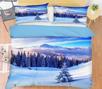 3D Snow Woods 021 Bed Pillowcases Quilt Wallpaper AJ Wallpaper 