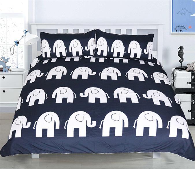 3D Elephant Bluer 210 Bed Pillowcases Quilt Wallpaper AJ Wallpaper 