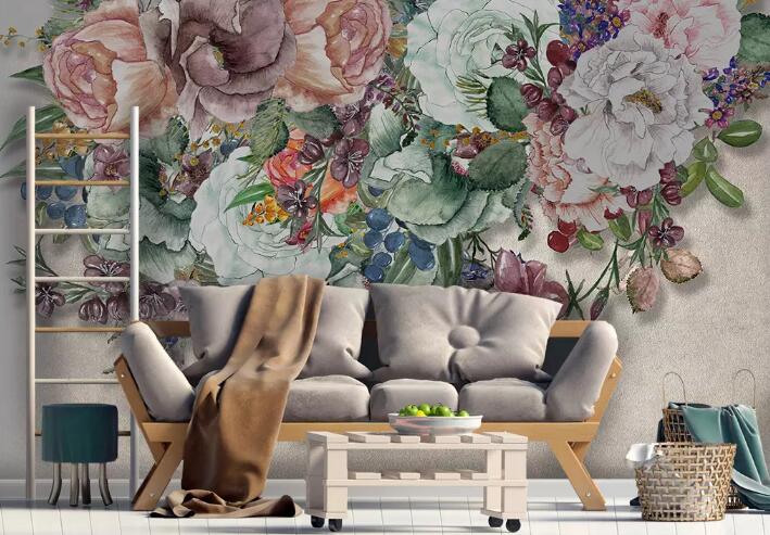 3D Grape Flower WG1064 Wall Murals