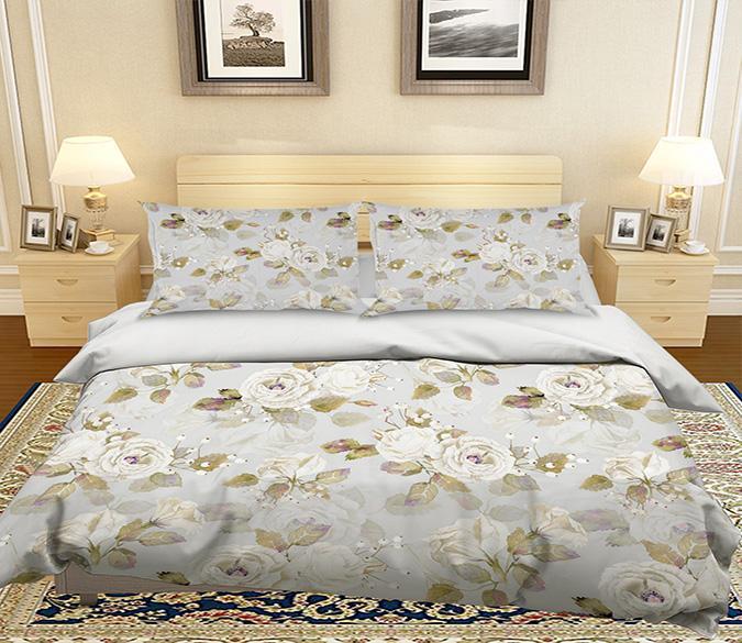 3D Flower Leaves 038 Bed Pillowcases Quilt Wallpaper AJ Wallpaper 