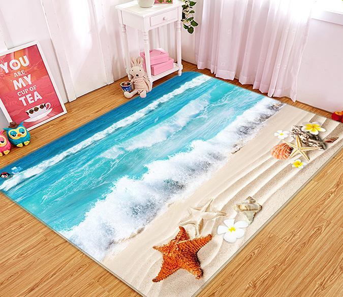 3D Surf Starfish 618 Non Slip Rug Mat Mat AJ Creativity Home 