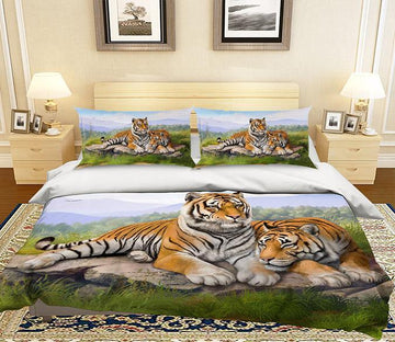 3D Mountain Tiger 113 Bed Pillowcases Quilt Wallpaper AJ Wallpaper 