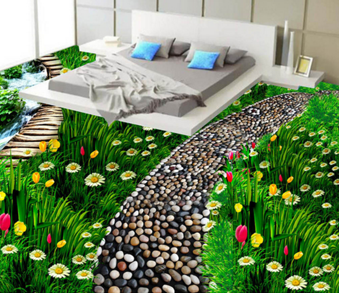 3D Garden Trail 034 Floor Mural Wallpaper AJ Wallpaper 2 