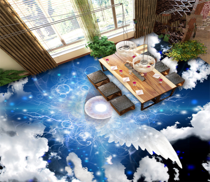 3D Wing 006 Floor Mural Wallpaper AJ Wallpaper 2 