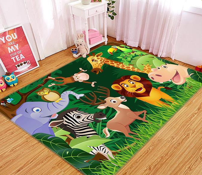 3D Cartoon Animals 639 Non Slip Rug Mat Mat AJ Creativity Home 