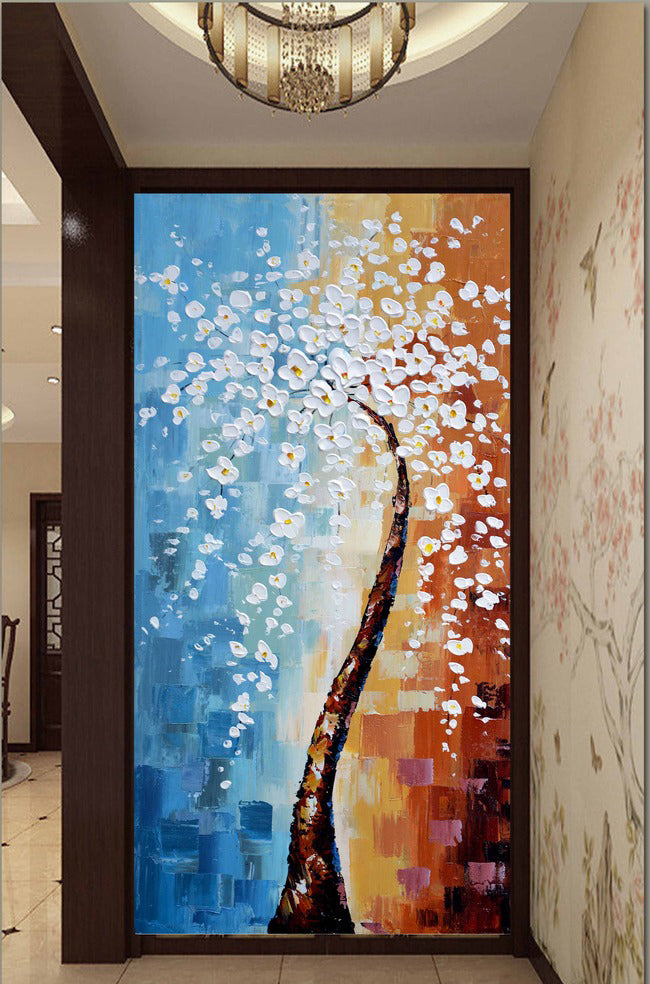 3D White Flower WG091 Wall Murals