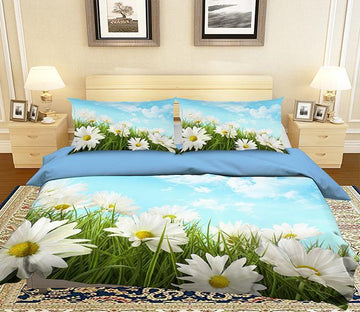 3D Chrysanthemum Field 104 Bed Pillowcases Quilt Wallpaper AJ Wallpaper 