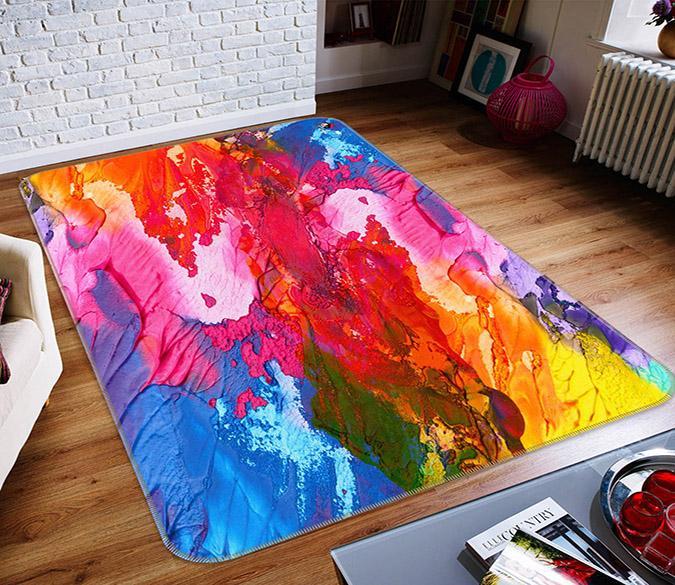 3D Red Ink 605 Non Slip Rug Mat Mat AJ Creativity Home 