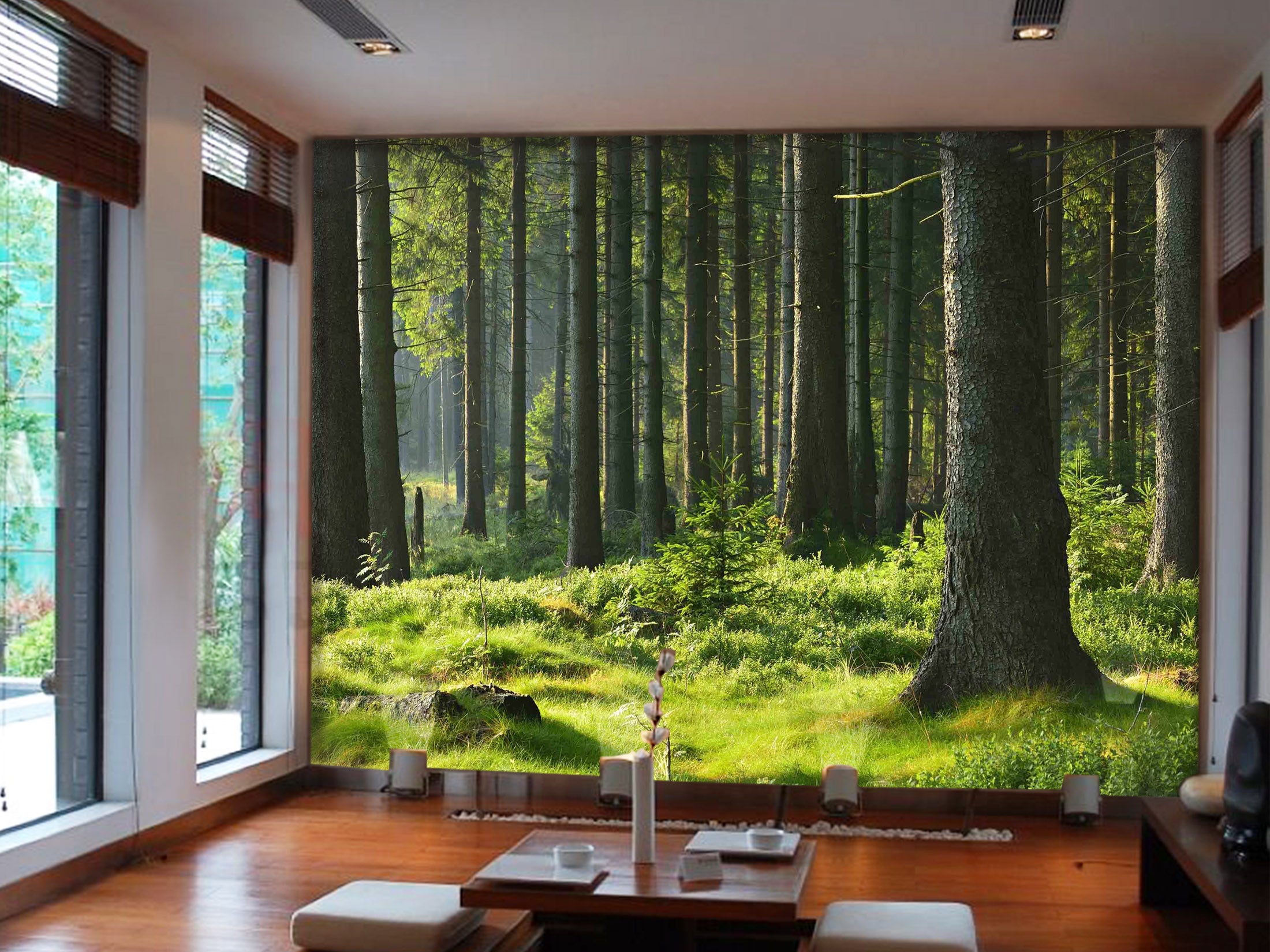 3D Sunny Forest 1041 Wall Murals