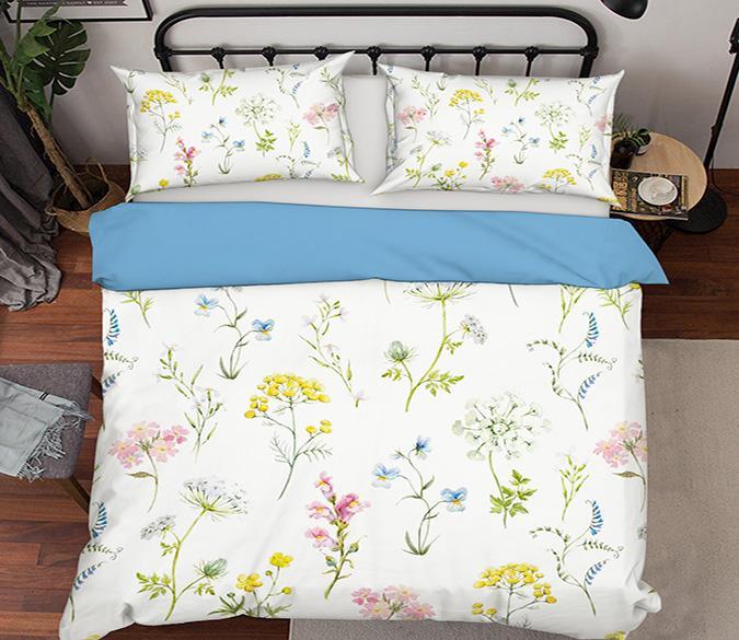 3D Colored Flowers 059 Bed Pillowcases Quilt Wallpaper AJ Wallpaper 