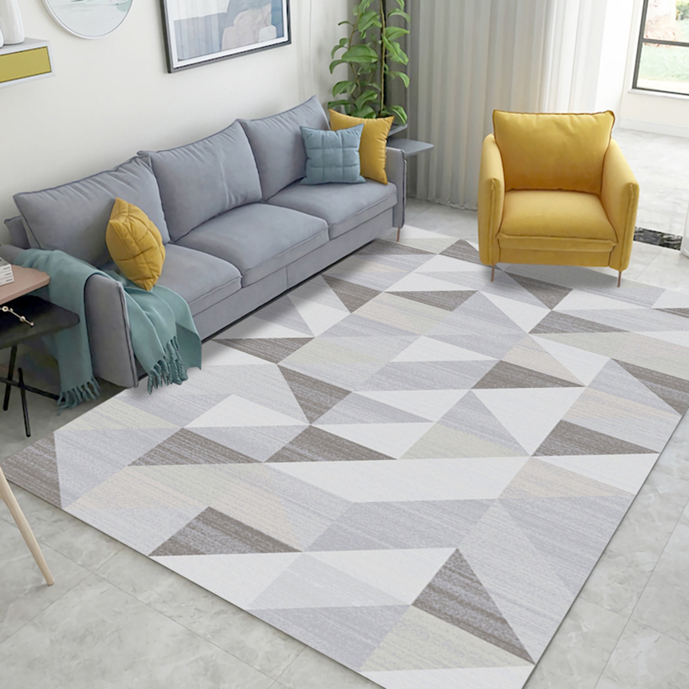 3D Color Geometry WG199 Non Slip Rug Mat Mat AJ Creativity Home 