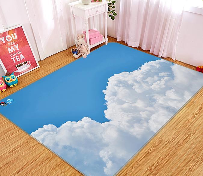 3D White Clouds 029 Non Slip Rug Mat Mat AJ Creativity Home 