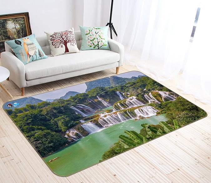 3D Mountain Lake 323 Non Slip Rug Mat Mat AJ Creativity Home 