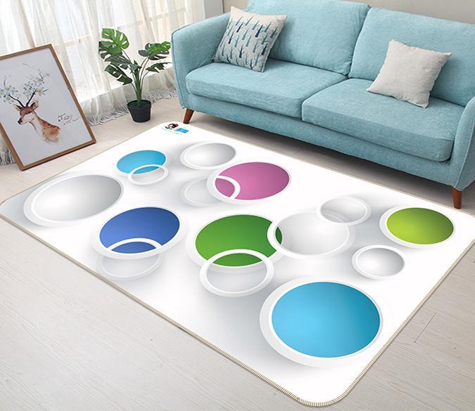 3D Colored Ring 614 Non Slip Rug Mat Mat AJ Creativity Home 