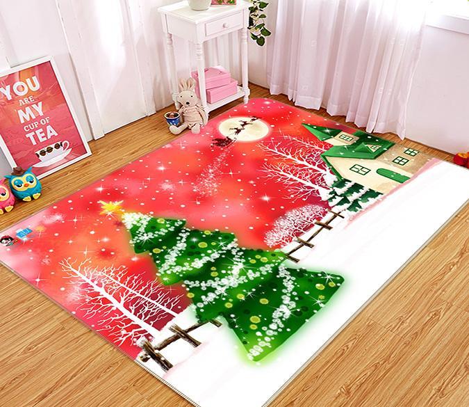 3D Christmas Tree 553 Non Slip Rug Mat Mat AJ Creativity Home 