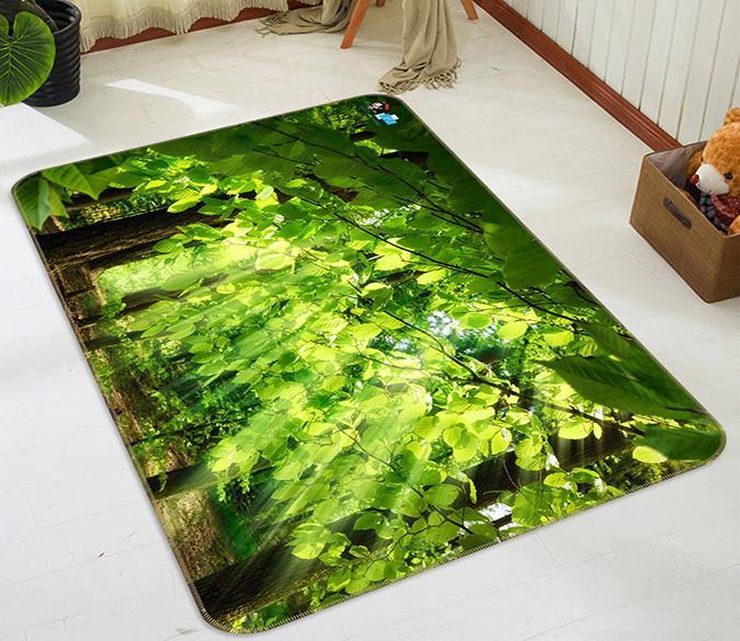 3D Sunlight Leaves 456 Non Slip Rug Mat Mat AJ Creativity Home 