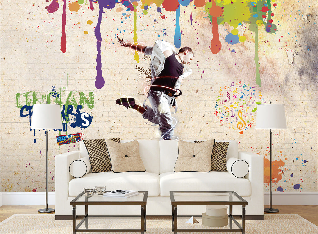 3D Color Wall Man WG024 Wall Murals