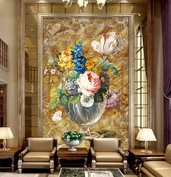 3D Flower Cup WG094 Wall Murals