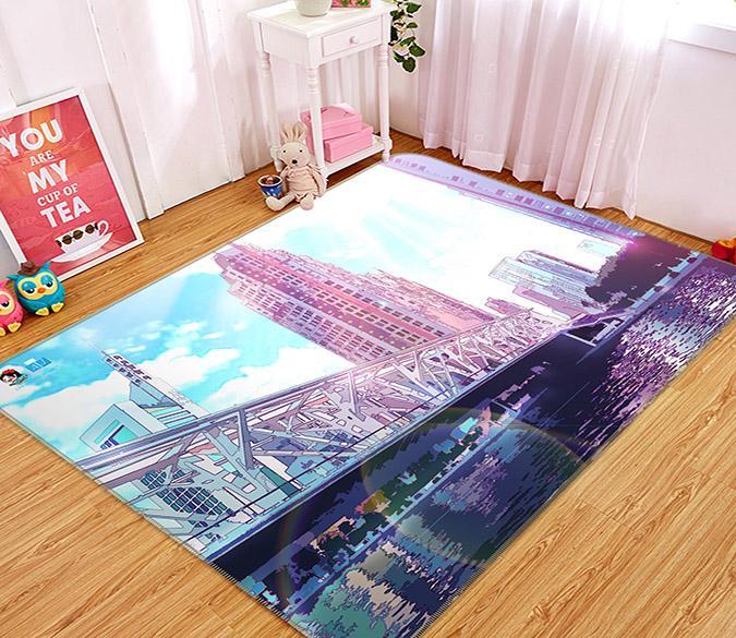 3D Graffiti Bridge 153 Non Slip Rug Mat Mat AJ Creativity Home 