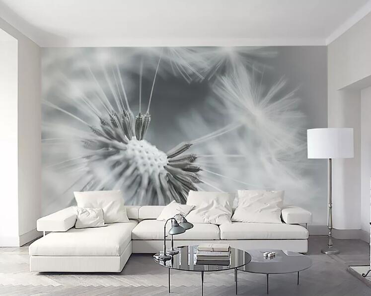 3D Dandelion White WG657 Wall Murals