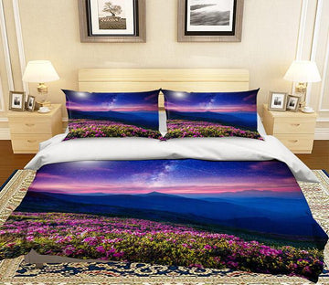 3D Moon Flower Field 160 Bed Pillowcases Quilt Wallpaper AJ Wallpaper 