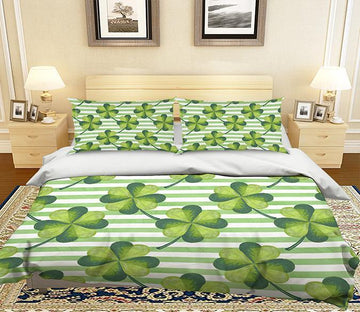3D Four-Leaf Clover 246 Bed Pillowcases Quilt Wallpaper AJ Wallpaper 