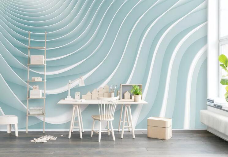 3D White Stripe WG17 Wall Murals Wallpaper AJ Wallpaper 2 