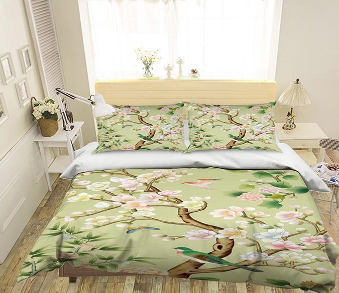 3D Flower Bird 195 Bed Pillowcases Quilt Wallpaper AJ Wallpaper 