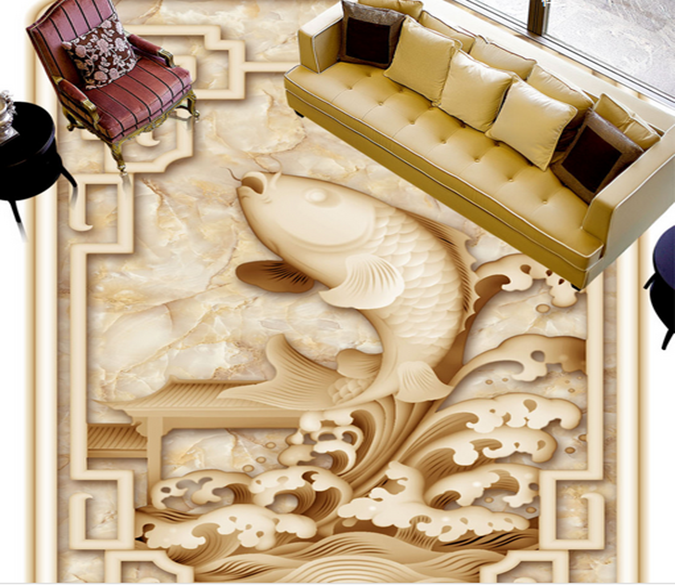 3D Phnom Penh Fish 175 Floor Mural Wallpaper AJ Wallpaper 2 