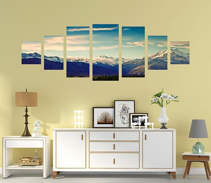 3D Distant Mountain 109 Unframed Print Wallpaper Wallpaper AJ Wallpaper 