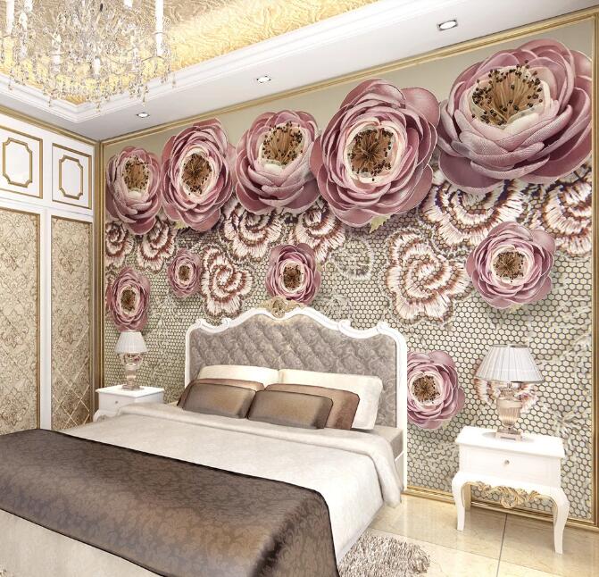 3D Embroidery Fower WG708 Wall Murals