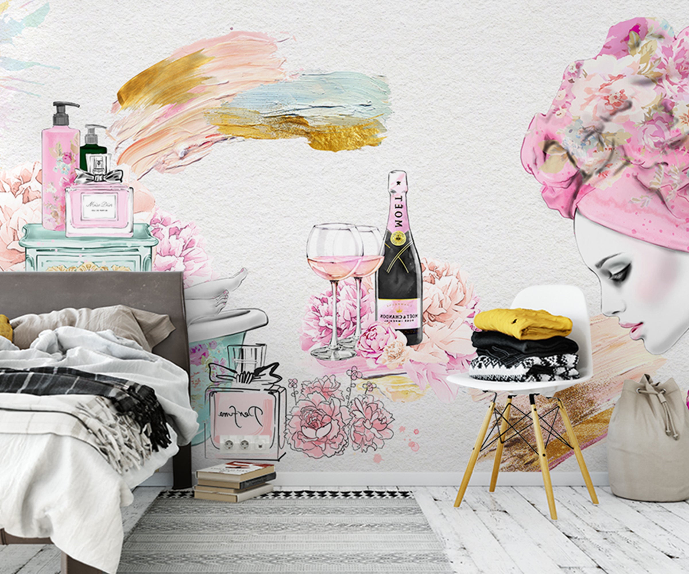 3D Perfume Flower WG160 Wall Murals