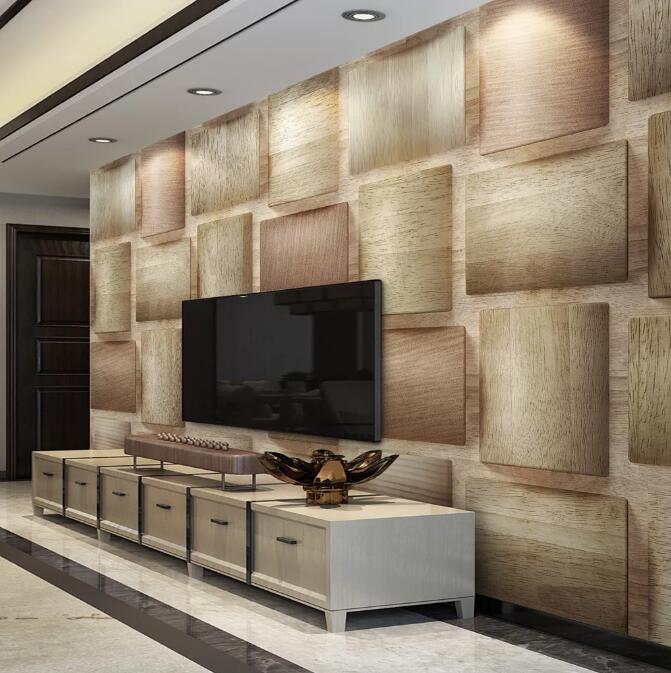 3D Wooden Square WG34 Wall Murals Wallpaper AJ Wallpaper 2 