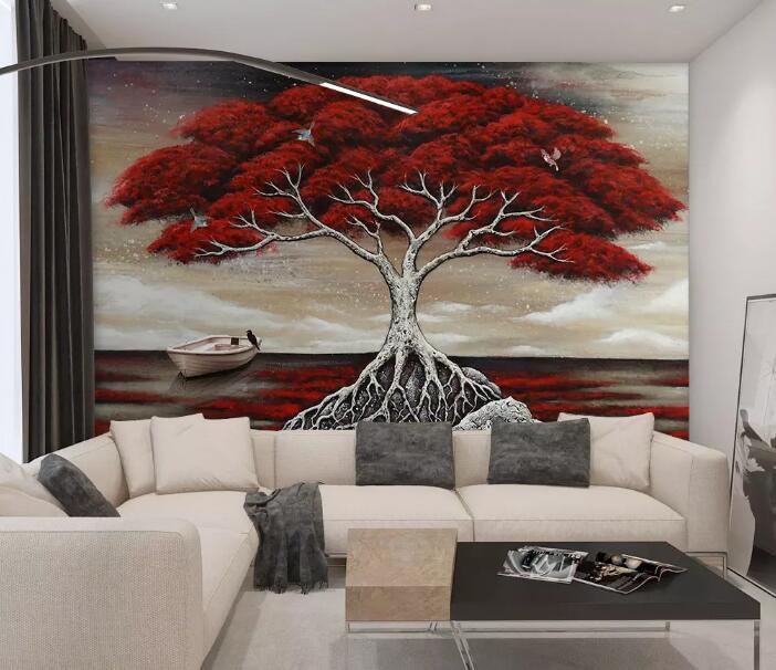 3D Mangrove Boat WG887 Wall Murals