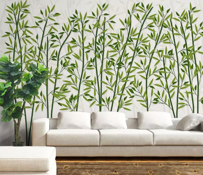 3D Embossed Leaves WG974 Wall Murals