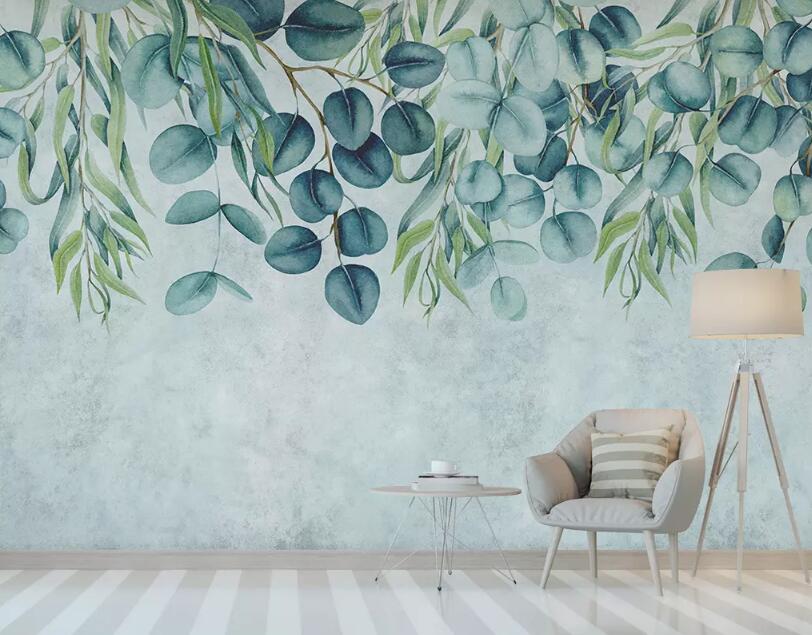 3D Round Leaf WG1058 Wall Murals