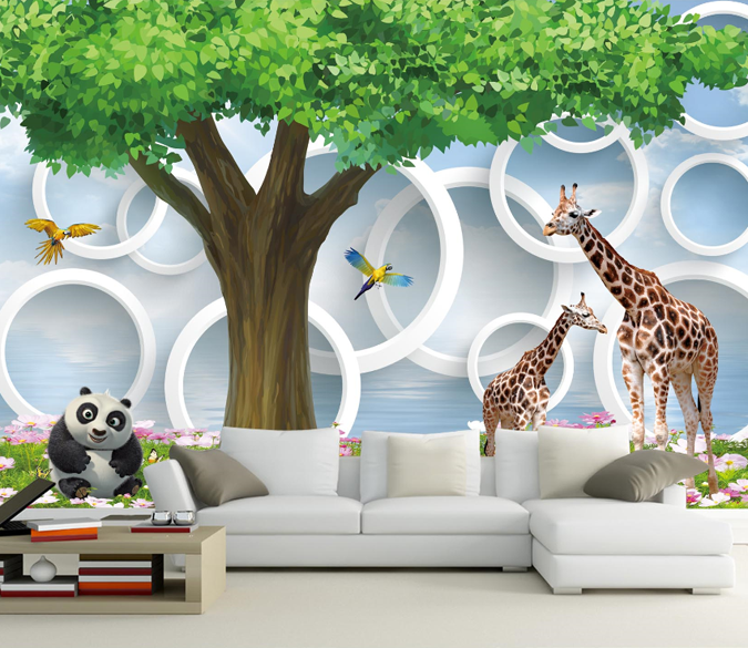 Giraffes And Panda Wallpaper AJ Wallpaper 2 