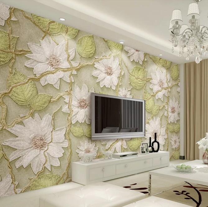 3D White Lotus WG32 Wall Murals Wallpaper AJ Wallpaper 2 