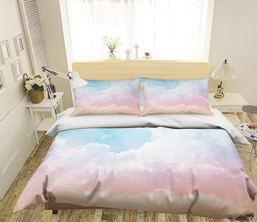 3D Pink Clouds 053 Bed Pillowcases Quilt Wallpaper AJ Wallpaper 