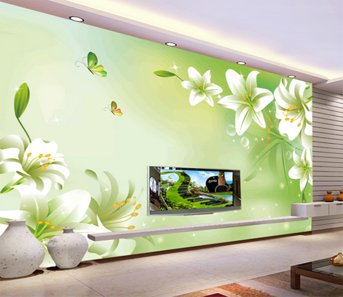 3D Fragrant Butterfly 431 Wallpaper AJ Wallpaper 