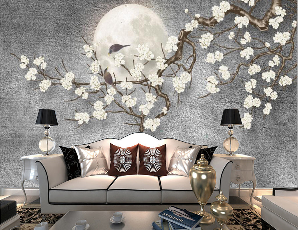 3D Moon Flower WG149 Wall Murals